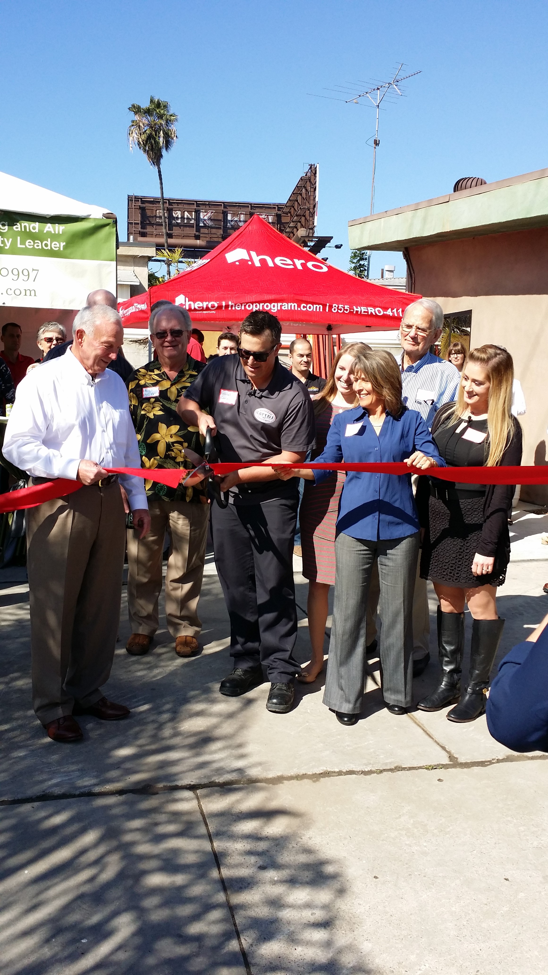 Carini Heating, Air and Plumbing Open House and Ribbon Cutting with Jerry Sanders, President of the San Diego Regional Chamber of Commerce