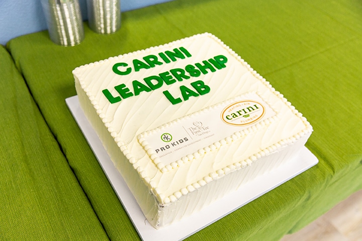 Grand Opening Cake for the Carini Leadership Lab Helping Kids in San Diego County