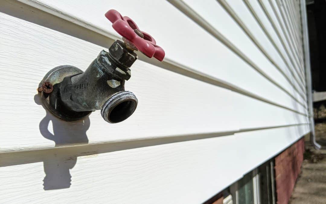 Outdoor spigot at San Diego home